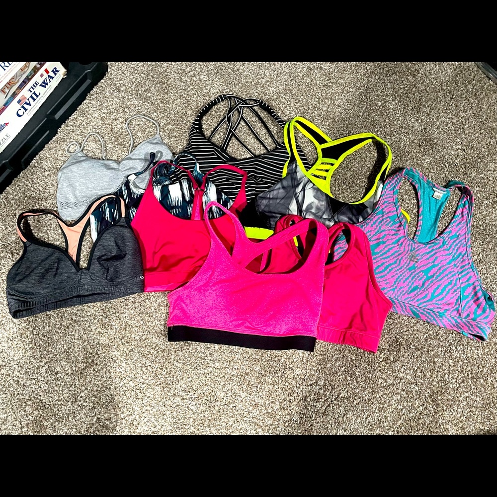 9! Sports bras, Addidas, Nike, etc.